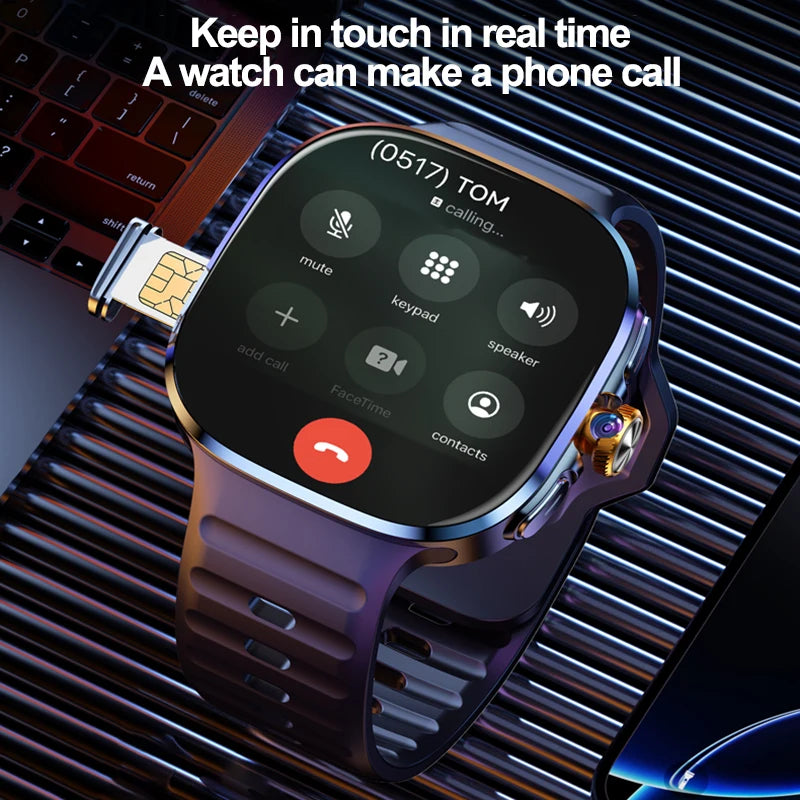 4G/5G Smartwatch 2.4 inch 720*720 Amoled Android 10.0 900W Camera GPS WIFI SIM Card 16GB+256GB RAM 2100Mah Battery Smart Watch