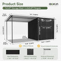 7x6 FT Outdoor Storage Shed & Hardtop Canopy Gazebo | SAMAG