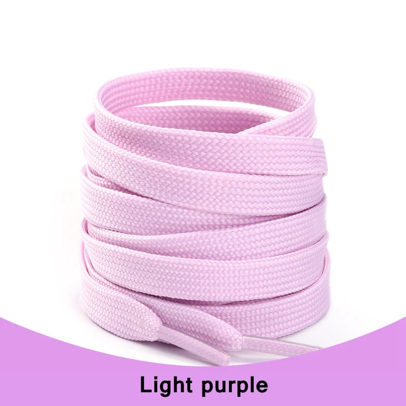 Classic Solid Color Laces 0.8cm Wide Flat Shoes Sneakers shoelaces Shoe Accessories 100/120/140cm shoelace 1Pair