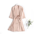 Women Wedding White Bride Robe Morning Gown 3/4 Sleeve | SAMAG