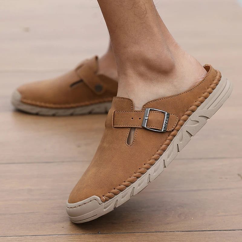 High Quality Semi Slip Shoes 2026 Arrival Men's Leather Shoes Comfortable and Casual Loafers Breathable Outdoor Walking Shoes
