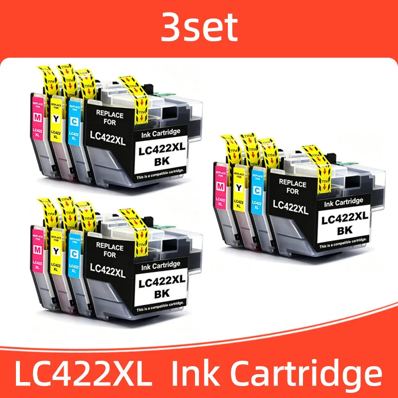 1-5set LC422XL LC-422 LC422 Ink Cartridge Compatible for Brother MFC-J5340DW MFC-J5740DW MFC-J5345DW MFC-J6540DW J6940DW Printer
