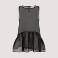 LIMO Sheer Mesh Sleeveless Top Women Ruffle Hem Flowy - View 9 | SAMAG