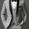 Men's 3pcs Suit Set, Jacket + Vest + Pants, Fashionable High-Quality, Suitable for Weddings, Parties and Formal Occasions
