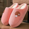 Women's Winter Slippers - Thick Plush House Shoes with Mushroom Design, Warm Anti-Slip Indoor/Outdoor Booties for Cold Weather