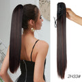 Synthetic Claw Clip On Ponytail Extension 22Inch Long Straight Wavy Ponytail Hair Ponytail With Claw Clip On Ponytail For Women