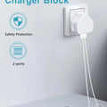 Universal UK Plug Dual USB Wall Charger 5V 2.1A Fast Charging Power Adapter 3 Pin Mains Travel Charger for iPhone 14 13 iPad Sam