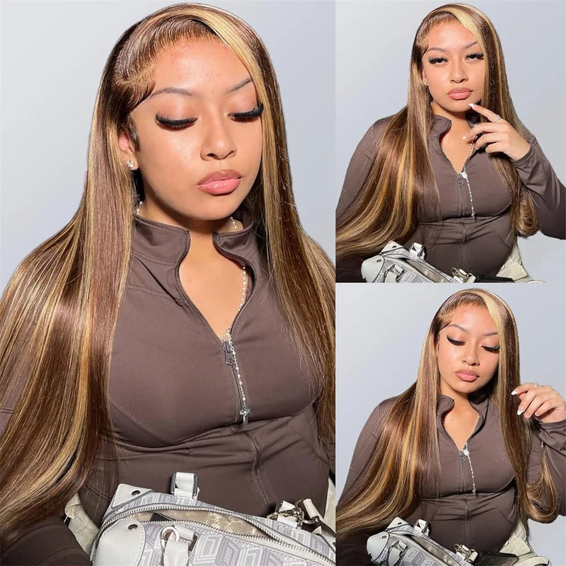 12A Highlight P4/27 Straight Bundles Human Hair Honey Blonde P1B/30 P1B/99J Colored Bundles Human Hair Remy Hair Extensions