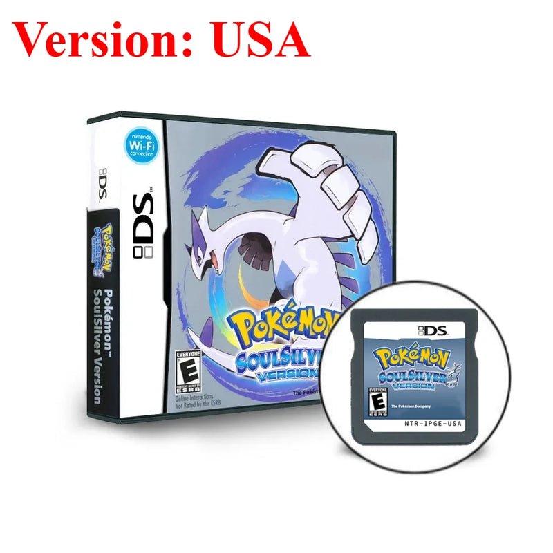 USA Pokemon NDS Game Card 3DS 2DS DS Card SoulSilver HeartGold Platinum Game Card Game Card BLACK Collecting Hobbies Gifts