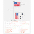 VEVOR 16/20/25/30ft Flag Pole for Outside House In Ground Thick Aluminum Flagpole Kit with 3x5American Flag for Yard Residential