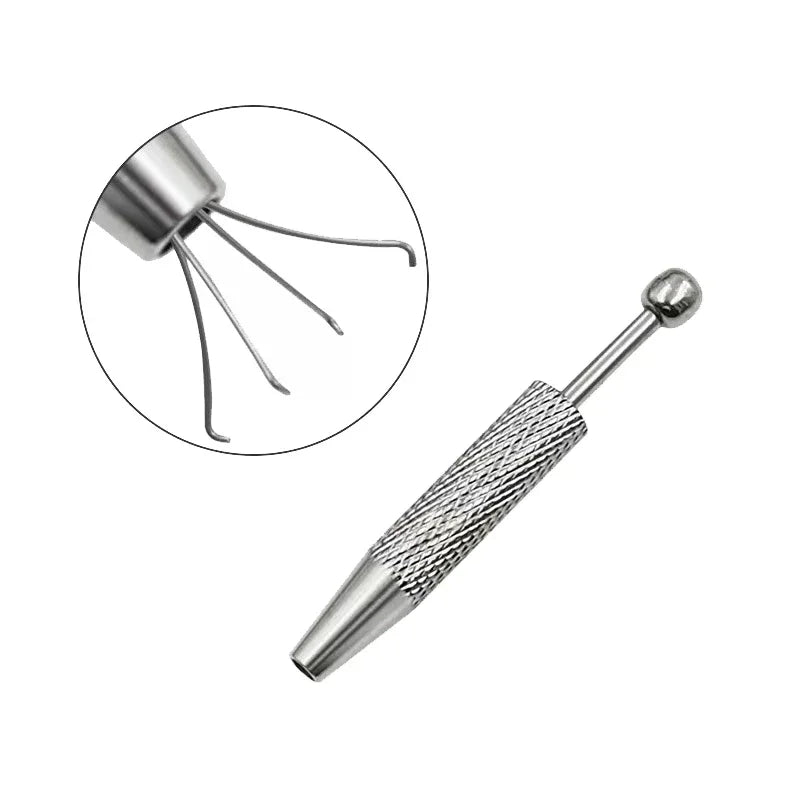 4 Claws Pick - up Tool Jewelry Beads Diamond Gems Prong Holder Tweezer Catcher Grabber Stainless Steel - Visuel 3 | SAMAG