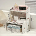 INS Desktop Storage Box 2 Layers Home Bedroom Dresser Skin Care Products Lipstick Shelf Study Stationery Books Sundry Organizer