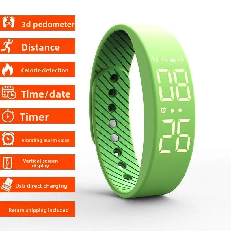 Casual Fashion Digital Watch Male Female Middle High School Student Waterproof Silent Vibration Alarm - Visuel 7 | SAMAG