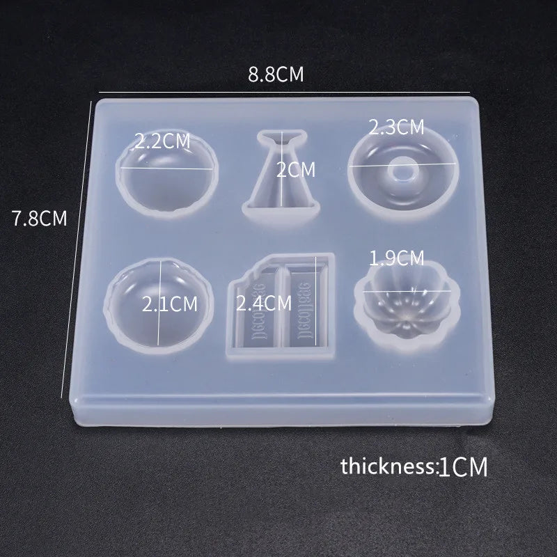 SNASAN Cute Beads Cube Triangle Silicone Mold For Jewelry Earrings Pendant Making Resin UV Epoxy Resin Molds Crafts DIY Tool
