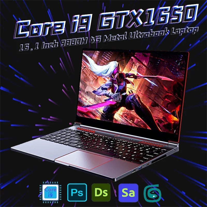 High-Performance 16.1 Inch Gaming Laptop, Intel Core I9-13900H/i9-10885H, 6GB Dedicated Graphics, Windows 11, Fully Upgradeable