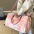 Fashion Canvas Tie-dye Women's Travel Bag Luxury Designer Boston Bag Large capacity shoulder crossbody bag with shoe compartment