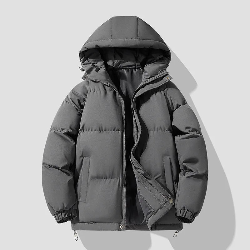 New Fashion Men Hooded Short Down Jackets Casual Winter Coats Quality Male Thicker Warm Solid Parkas Couple Slim Coats Size 4XL