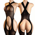 New Sexy Lingerie Open Crotch Body Stocking Bodysuit Women Porn Erotic Lenceria Sexual Mujer Crotchless Catsuit Latex Costumes