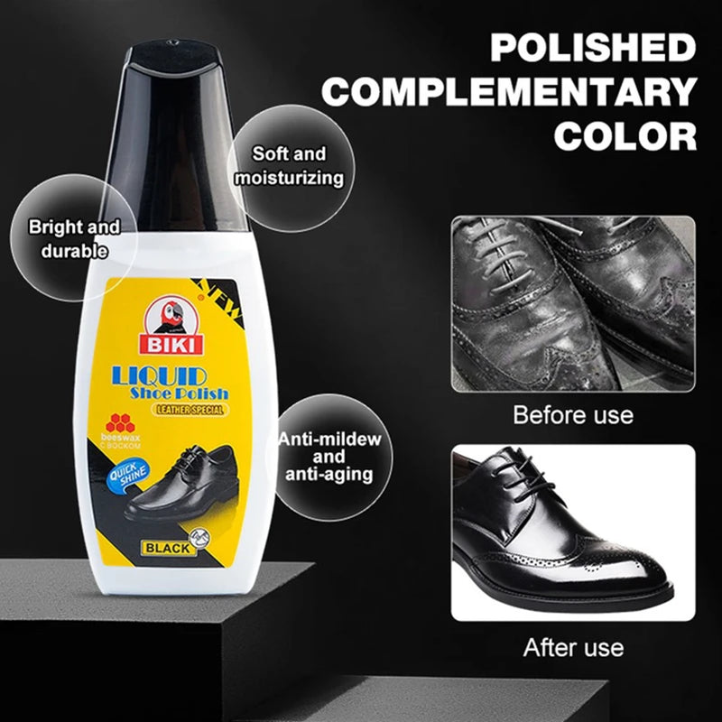 75ML Liquid Shoe Polish Leather Shoe Polish Black Brown Neutral Color Universal Shoe Polish Leather Maintenance