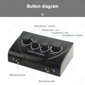 Fuluode Portable Karaoke Sound Mixer Professional Dual Mic Inputs Audio System Digital Audio Sound Machine Echo OK Mixer System