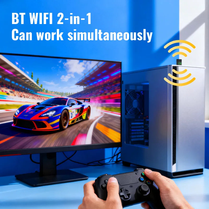 KEBIDUMEI WiFi 6 AX900 Bluetooth 5.4 RGB USB Adapter Wireless Network Card 2.4G&5GHz Wlan Receiver For - Visuel 4 | SAMAG