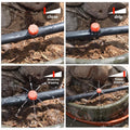 30-5m Garden LCD Button Timer Irrigation Set 0-80L/H Rotating Adjustable Nozzle Intelligent Display Automatic Watering System