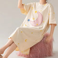 100% COTTON! M-4XL Plus Size Summer Women Nightgown | SAMAG