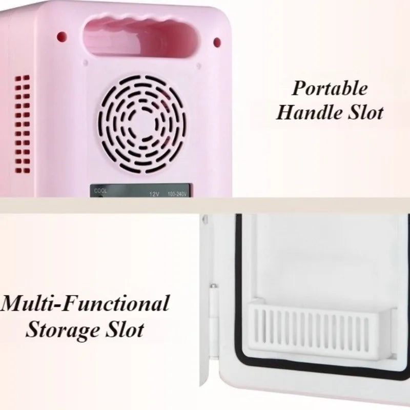2026 New Upgrade Portable Mini Makeup Cooler Fridge Luxury Cosmetic Fridges With Mirror Mute Skincare Refrigerator 4L Small Refr