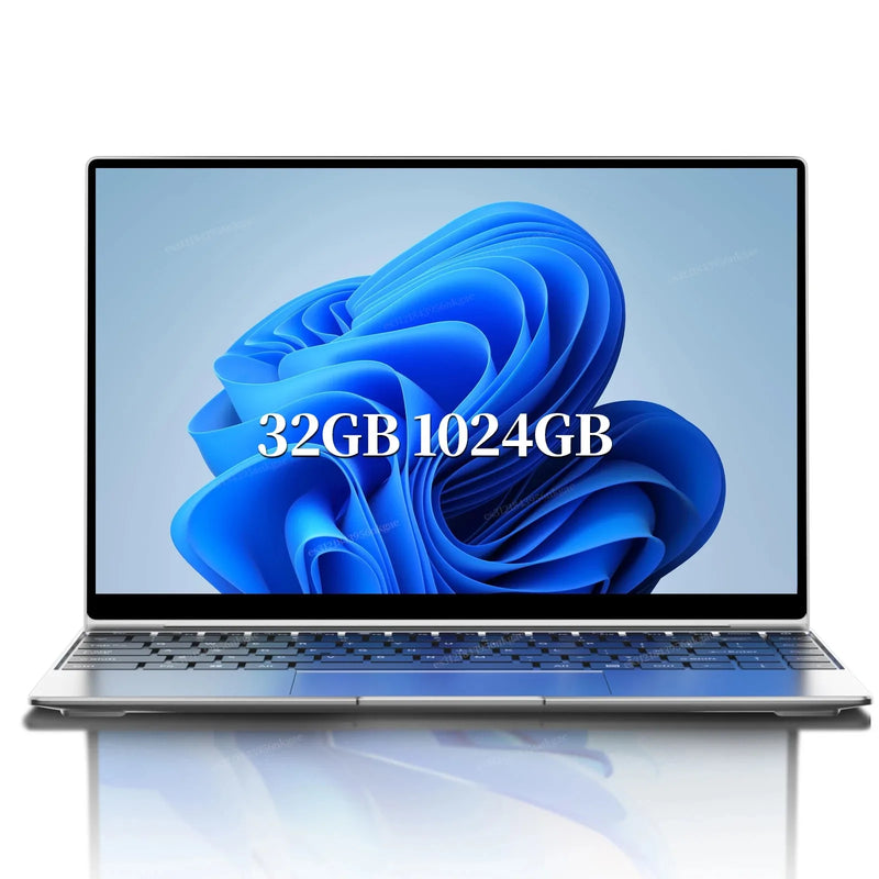 Windows 11 14.1 Inch Ultra Slim Laptop 32GB RAM 2TB SSD Intel Core i7 8650U 1920x1080 Gaming Computer Gamer Office PC