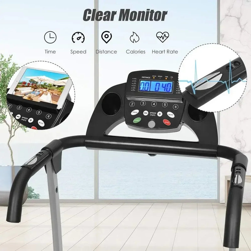 Compact, Portable Treadmill with 12 Programs, LCD - View 2 | SAMAG