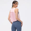 Cover Up Shirt for Women, Quick Drying, Summer Thin Pleated and Wrinkled Fitness Suit, Top Worn with Sleeveless Sports Vest