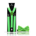 Fashion Mens Suspender Bow Tie Set Man Shirt Pants Dress Women Wedding Party Solid Color Suspender Suit Skirt With Braces Straps