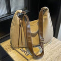 New Women's Handbags Trendy Retro Large Capacity PU Leather Shoulder Crossbody Bag Autumn and Winter Versatile Commuting Handbag
