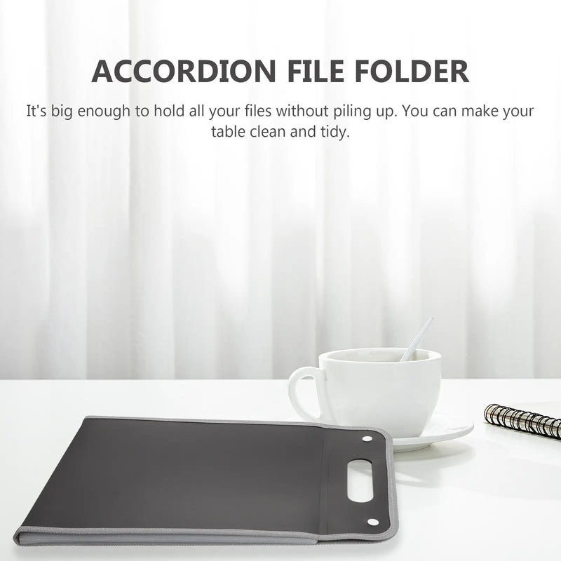 Large Capacity Expanding File Folder Portable Accordion Binder with Transparent Waterproof Interior for Business Study Document