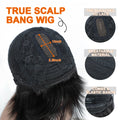 Real Scalp Bang Wig Straight Bob Wig With Bangs 3x1 Lace 100% Human Hair Short Ready-to-Wear Wig for Women Beginner Friendly