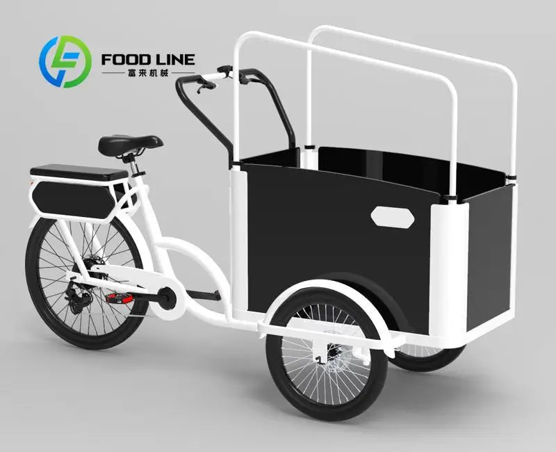 Electric Pedal 3 Wheels Cargo Bike with Rear Motor for Carrying Pets Electrical Bicycles