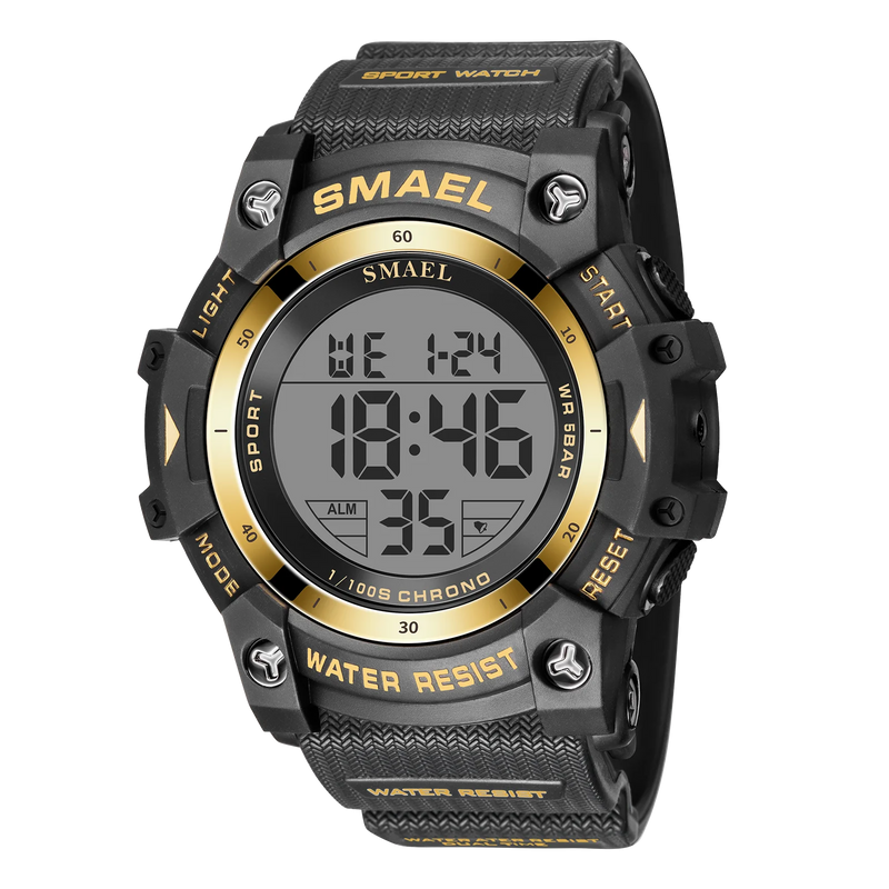 SMAEL 8123 Men's Digital Sport Watch - 50M Water Resistant LED Backlight Alarm Chronograph Stopwatch Shock Resistant