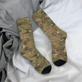 Custom Cute Military Camo Camouflage Army Socks Women Men Warm 3D Printing  Sports Basketball Socks