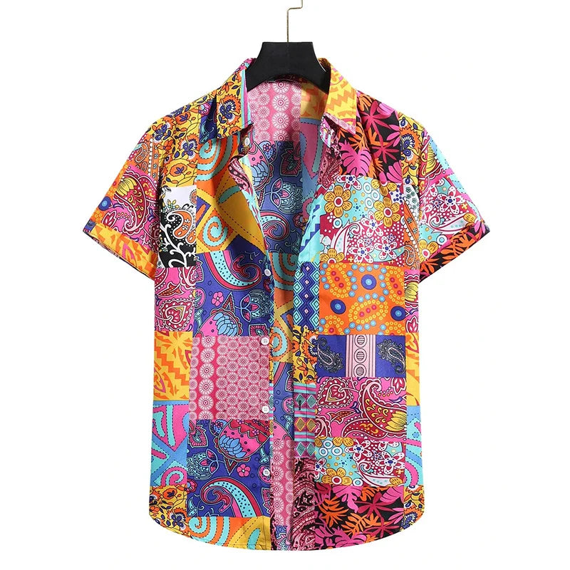 Summer Flower Graffiti 3D Print Men's Street Fashion | SAMAG