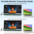 23.8 Inch 120Hz Portable Monitor 100%sRGB With VESA Hole Back Bracket Laptop Extended Display IPS Computer Display for Laptop PC