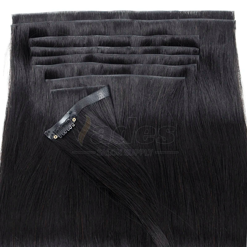 Clip in Hair Extensions 100% Real Human Hair, 12-24Inch 100-120g Clip in Extensions for Women, Invisible Straight Hair