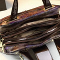 Luxury Fashion Women's Handbags Lady Genuine Leather Shoulder Messenger Bag Three Layer Zipper Compartment Boston Bags 2024 New