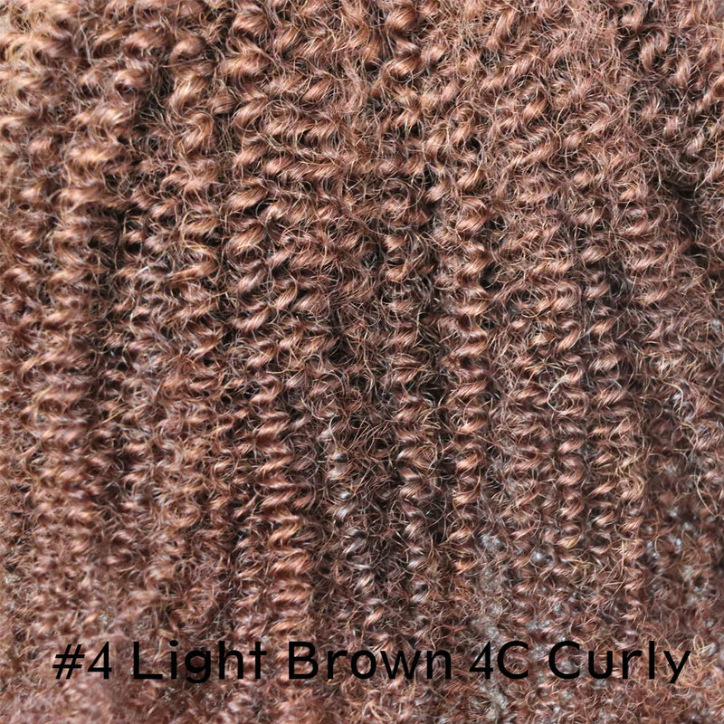 #30 Blonde Virgin Remy Human Hair Bundles 4C Afro Kinky Curly Brown #4 100gram Human Hair Weft Weaving for African Black Women