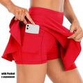 Cloud Hide Pocket Tennis Skirts Women Sports Golf Pleated Skirt Candy Color Fitness Shorts High Waist Quick Dry Running Skort