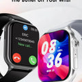 Lenovo 2026 Smart Watch 1.96" HD AMOLED Display Heart Rate Health Monitoring Bluetooth Voice Callings Smartwatch For Android IOS
