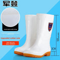 White Work Boots Waterproof Slip Resistant High And Medium Tube Food Hygiene Boots Rubber Shoes for Men Rain Boots