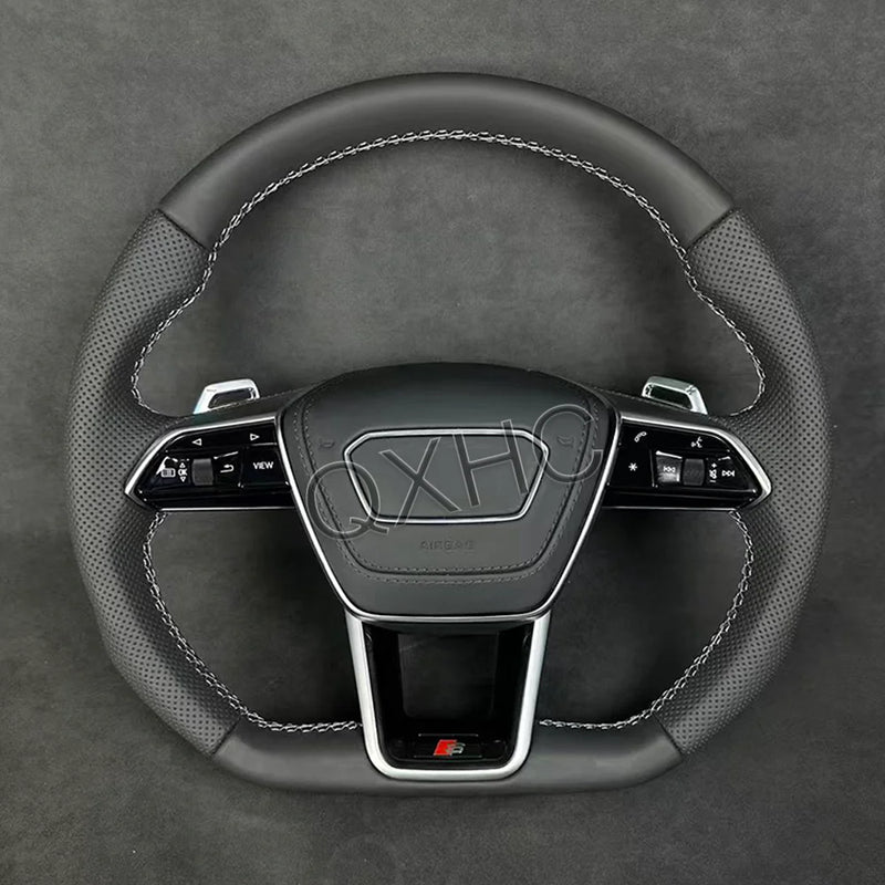 Custom Carbon Fiber Steering Wheel For Audi A3 A4 A5 A6 A6L A7 A8 S3 S4 S5 S6 S7 S8 Q3 Q5 Q7 Q8 SQ7 RSQ7 RSQ8 RS3 RS4 RS5 RS6 TT