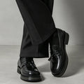 Men Square Toe Tassel Loafers Slip On Leather Dress Shoes Classic Business Formal Wedding Office Casual Non Slip Moccasins