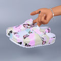 Women Indoor Slippers Mule Clogs Buttery Printing Nurse Shoes Soft EVA Waterproof House Slippers Casual Anti-Slip Clogs