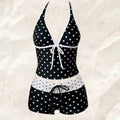 Women Bikinis Set Vintage Striped Floral Tankini Swimsuit | SAMAG